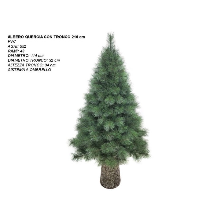 ALBERO QUERCIA CON TRONCO CM 210