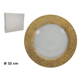 PIATTO DORATO DECORATIVO NATALIZIO