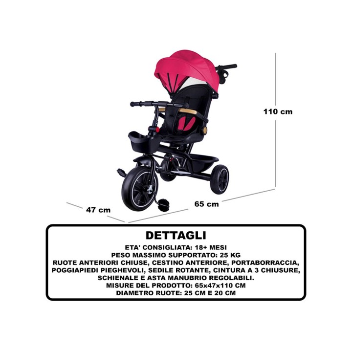 TRICICLO STAR FUCSIA