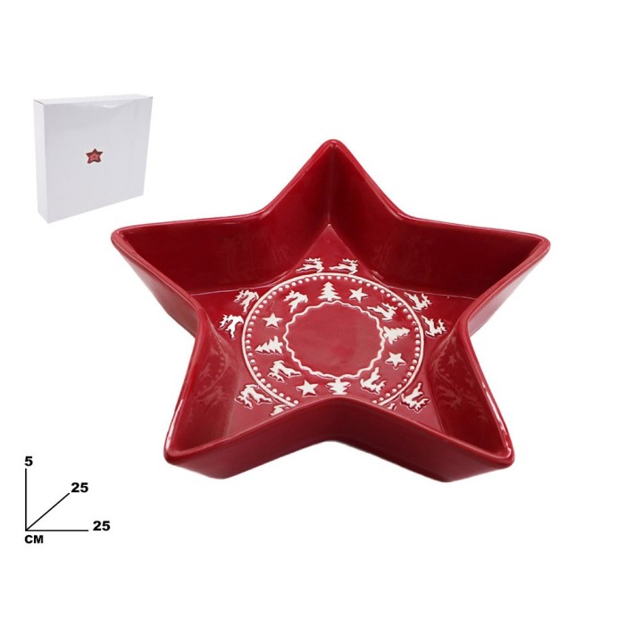 PIATTINO STELLA DECORATIVO NATALIZIO