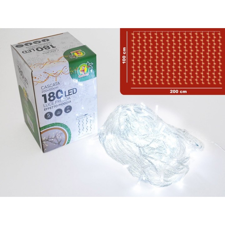 CASCATA EFF PIOG 180 LED L/FREDDA 2x1 M