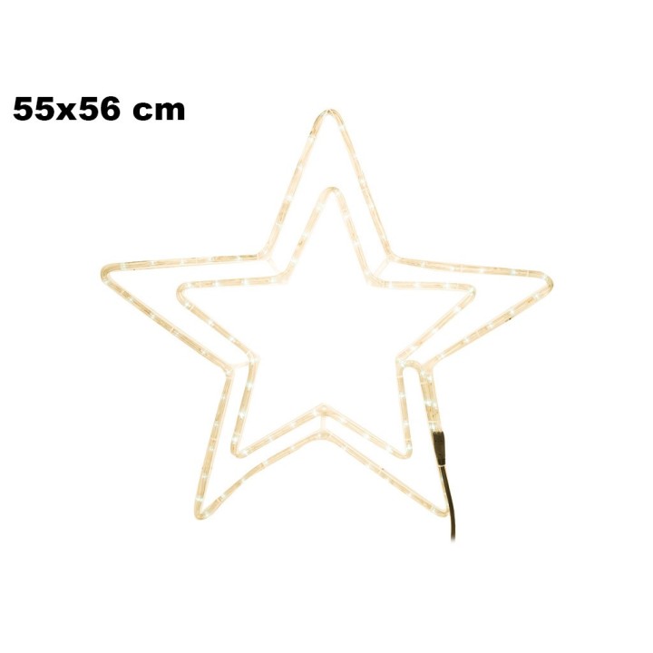 STELLA DOPPIA 72 LED L/CALDA 55x56 CM
