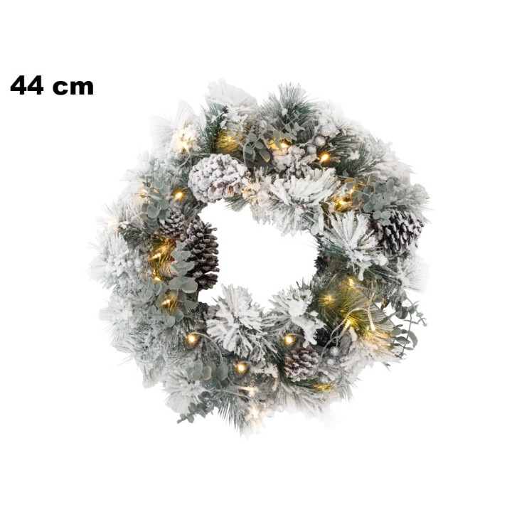 CORONA NATALIZIA 44 CM CON LUCI