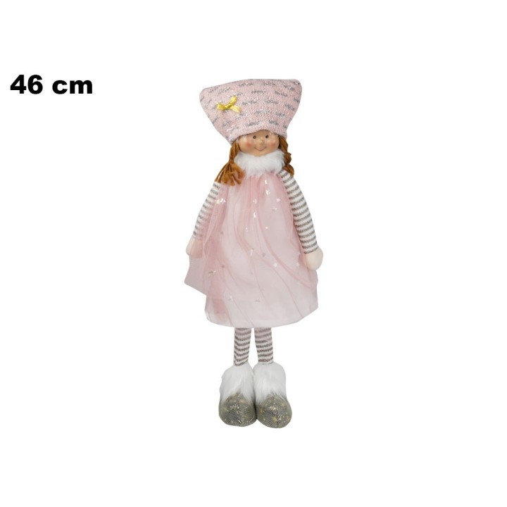 BAMBOLINA CON VESTITO ROSA 46 CM