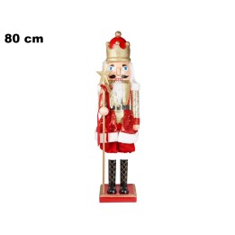 SCHIACCIANOCI ROSSO E ORO CM 80