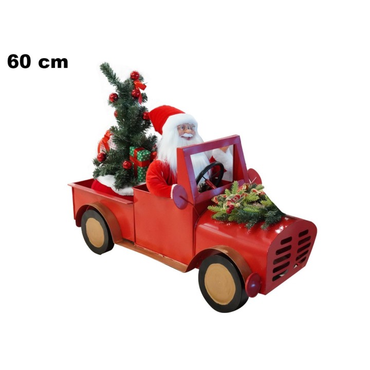 BABBO NATALE IN AUTO CM 60