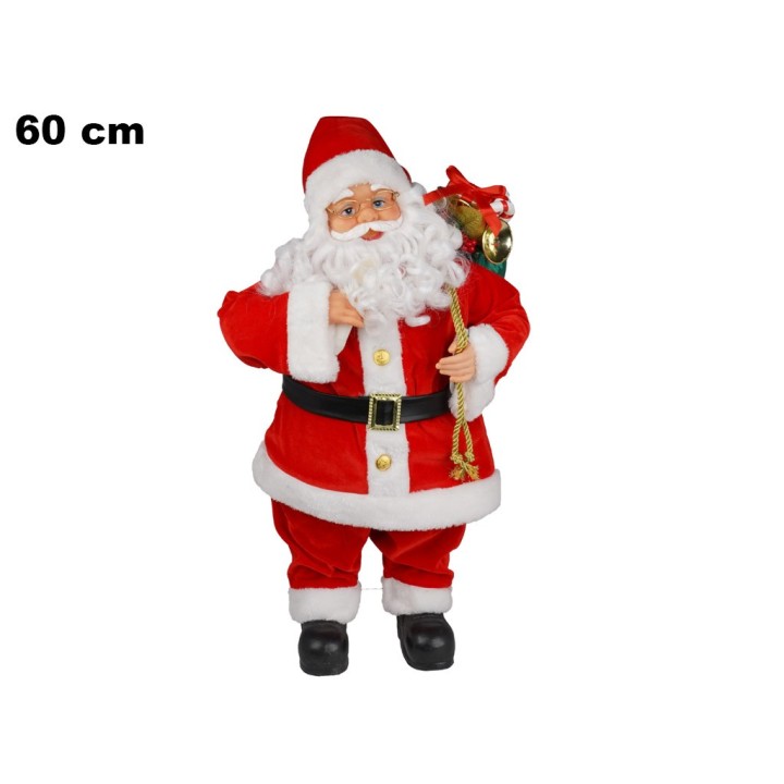 BABBO NATALE CON CANDELA CM 60