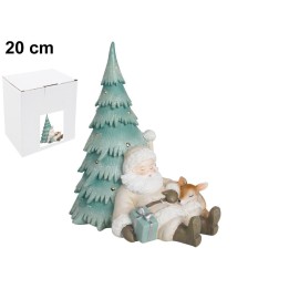 BABBO NATALE CON ALBERO CM 20