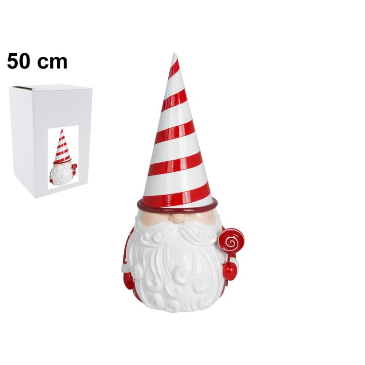 GNOMO CON CAPPELLO A STRISCE CM 50