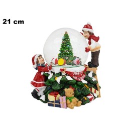 AMPOLLA CON BABBO NATALE CON LUCI SUONI