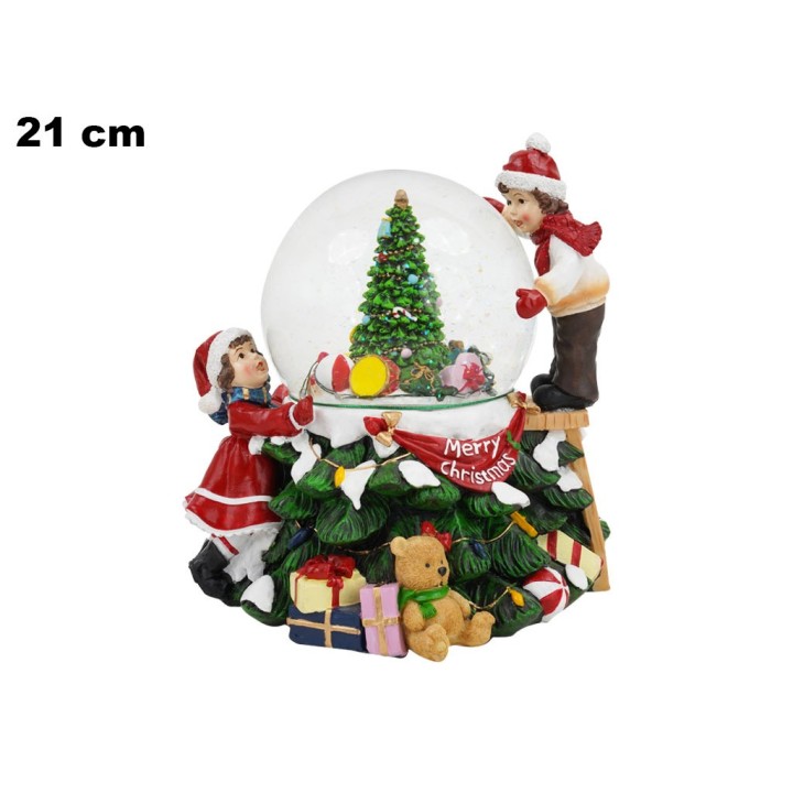 AMPOLLA CON BABBO NATALE CON LUCI SUONI