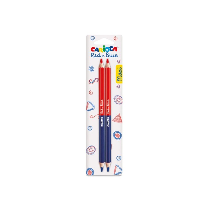 CARIOCA BL. 2 MAXI MATITA ROSSO E BLU