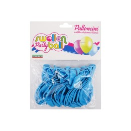 BUSTINA PALLONCINI BATTESIMO CELESTE 20