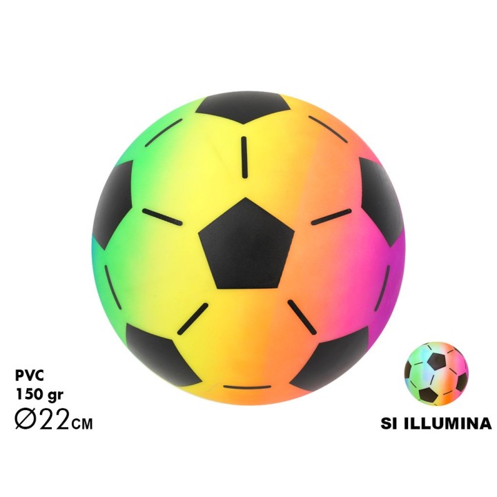 PALLONE CALCIO RAINBOW LUMINOSO 150GR
