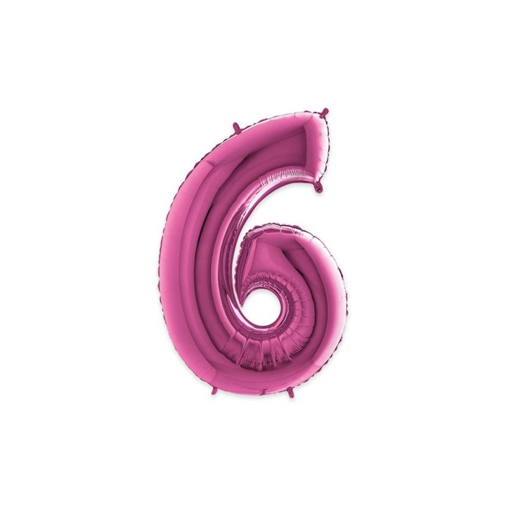 Pall. Mylar Numero 6 cm.102 Fuxia