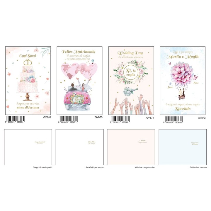 BIGLIETTO MATRIMONIO C/FOIL AGVB18/12