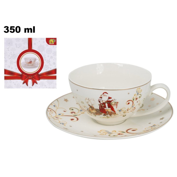 TAZZINA CON PIATTINO DECORATIVA NATALIZI