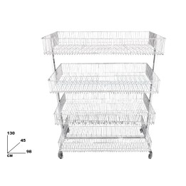 ESPOSITORE VASSOIO METALLO 4 RIPIANI