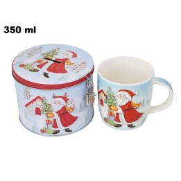 TAZZA DECORATIVA NATALIZIA CON BABBO NAT