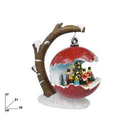 RAMO CON SFERA NATALIZIA CON LUCI