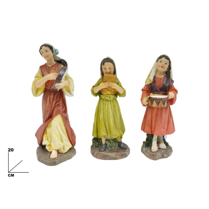 SET DONNE CHE SUONANO 3 PEZZI 20 CM