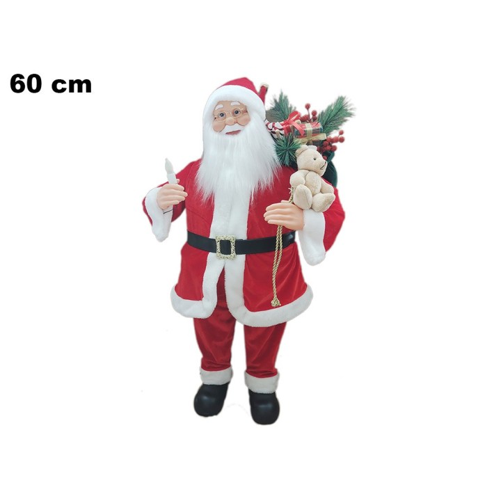 BABBO NATALE 60 CM CON MOV. LUCI E SUONI