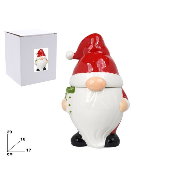 PORTA BISCOTTI DECORATIVO NATALIZIO 29CM