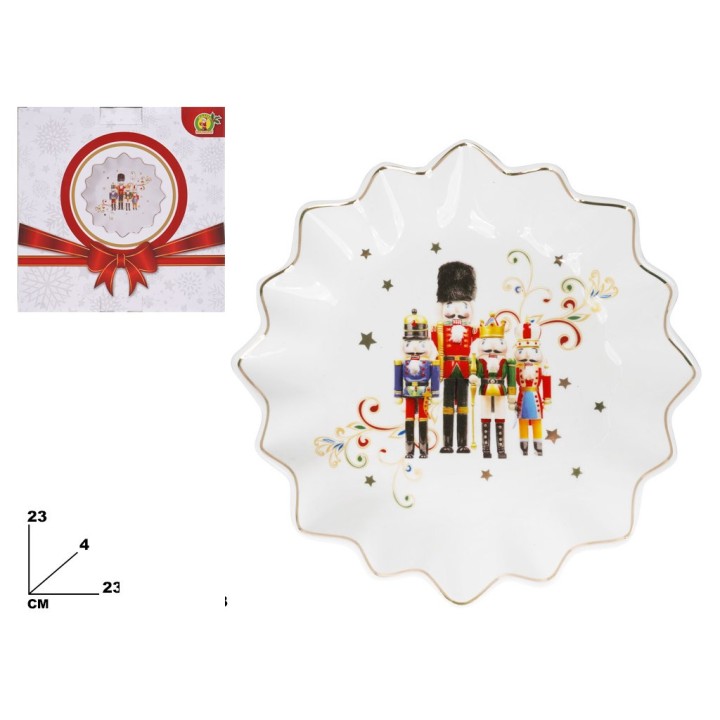 PIATTO DECORATIVO NATALIZIO CON BORDI