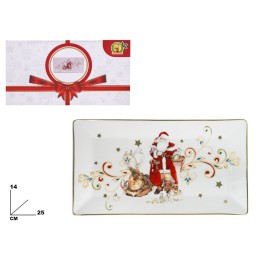 PIATTO RETTANGOLARE DECORATIVO NATALIZIO