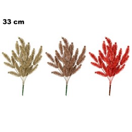 DECORAZIONE NATALIZIA CON GLITTER 3 COL