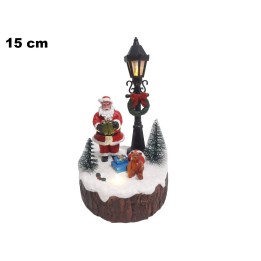 PAESAGGIO CON BABBO NATALE E LAMPIONE