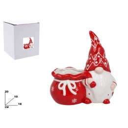 GNOMO CON CONTENITORE DECORATIVO NATALI