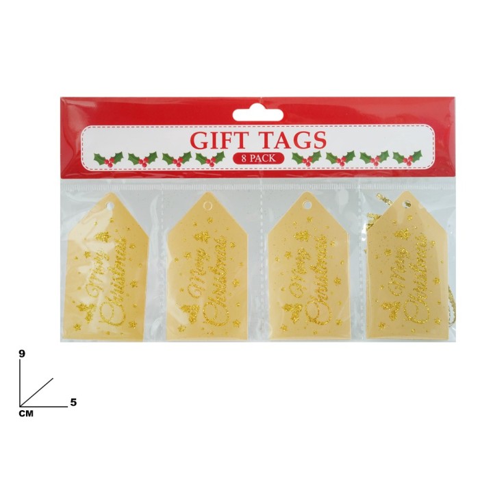 CHIUDI PACCHI NATALIZIO ORO 8 PZ