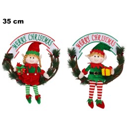 DIETROPORTA NATALIZIO 35 CM CON ELFO