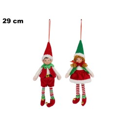 ELFO NATALIZIO DA APPENDERE 29 CM 2 ASST