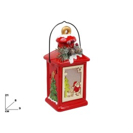 LANTERNA DI BABBO NATALE CON LED