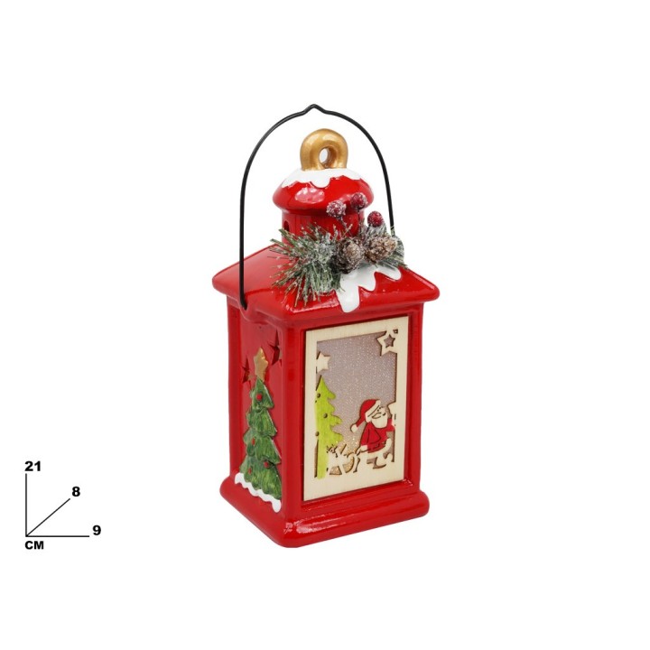 LANTERNA DI BABBO NATALE CON LED