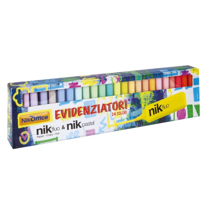 EVIDENZIATORI 24 COLORI FLUO ASS. CF. 3