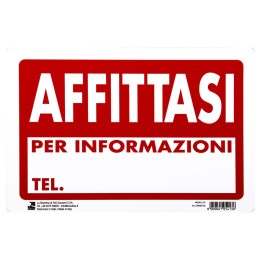CARTELLO PLASTICA CM 30X20 AFFITTASI
