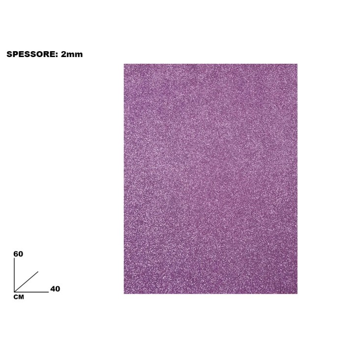 FOGLI EVA LILLA GLITTER CM 40x60