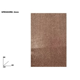 FOGLI EVA MARRONE GLITTER CM 40x60