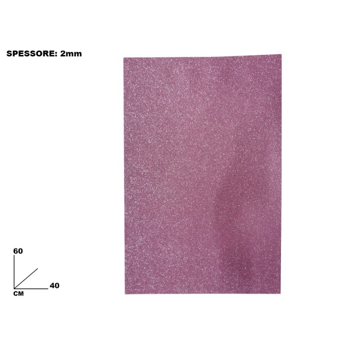 FOGLI EVA ROSA GLITTER CM 40x60