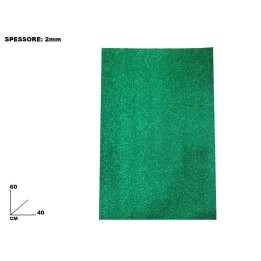 FOGLI EVA VERDE SCURO GLITTER CM 40x60