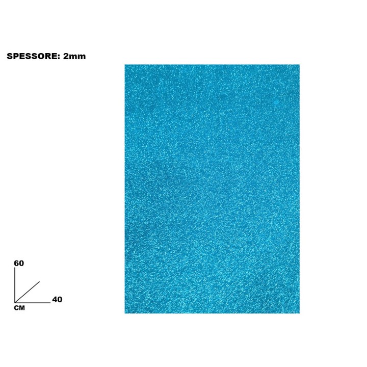 FOGLI EVA BLU GLITTER CM 40x60