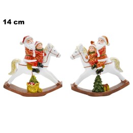BABBO NATALE SU CAVALLO A DONDOLO