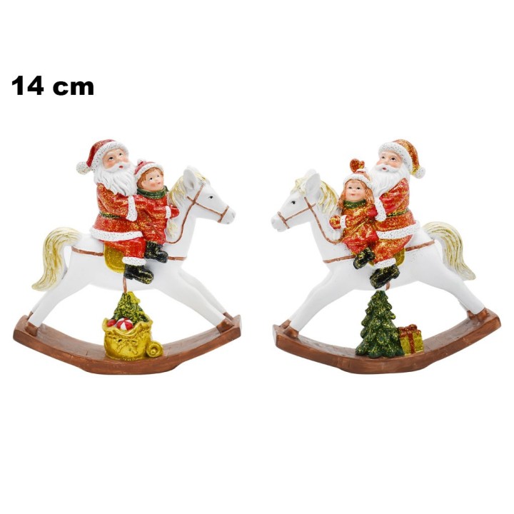 BABBO NATALE SU CAVALLO A DONDOLO