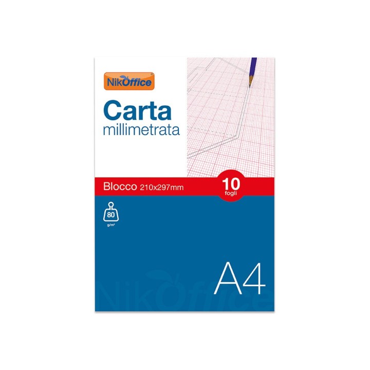 BLOCCO CARTA MILLIMETRATA 10FF 21X29,7