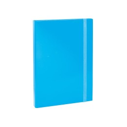 CARTELLA C/ELASTICO A4 DORSO 3CM BLU