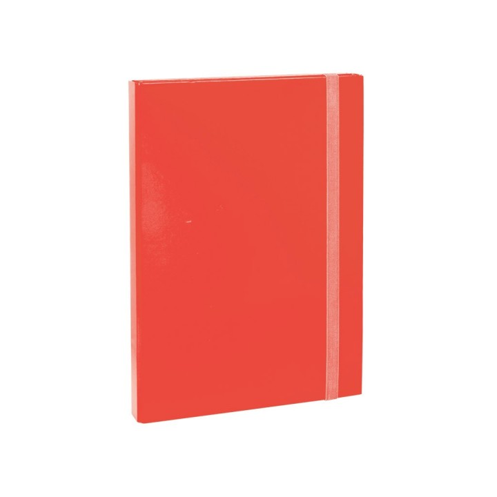 CARTELLA C/ELASTICO A4 DORSO 7CM ROSSO