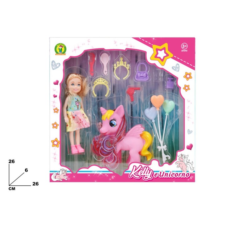 BAMBOLA KELLY E UNICORNO